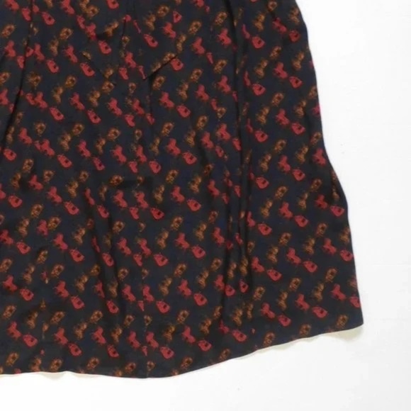 COACH Horse & Carriage Print Skirt Equestrian Equine A-Line Tie Waist Size 8 - Picture 9 of 12